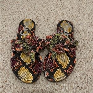 Circus by Sam Edelman Multicolor Snake Print Sandals